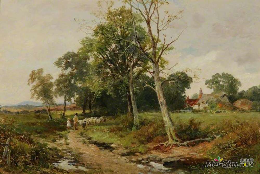 大卫·贝特斯(David Bates)高清作品《伍斯特郡小巷场景》
