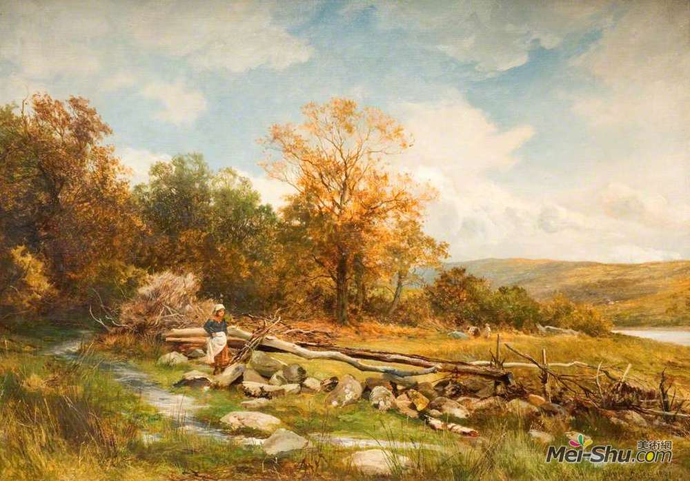 大卫·贝特斯(David Bates)高清作品《Tidal Fence on the River Conway, Bachlediog》