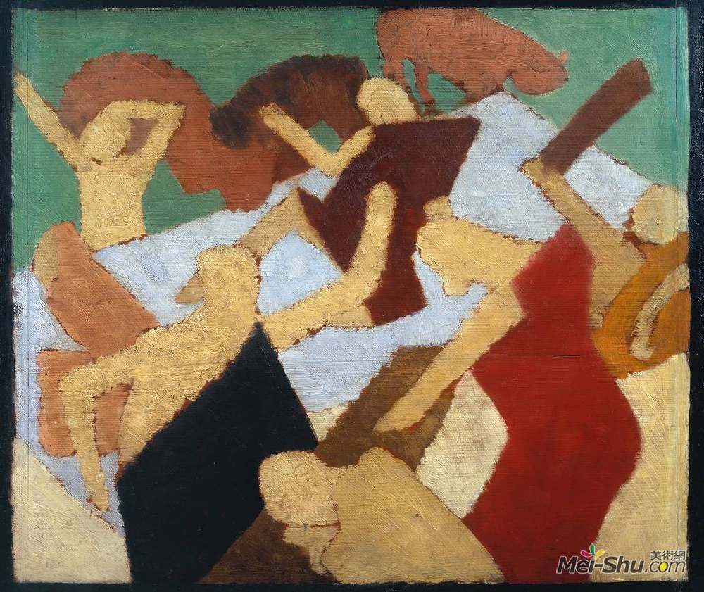 大卫·邦勃格(David Bomberg)高清作品《沐浴场景》