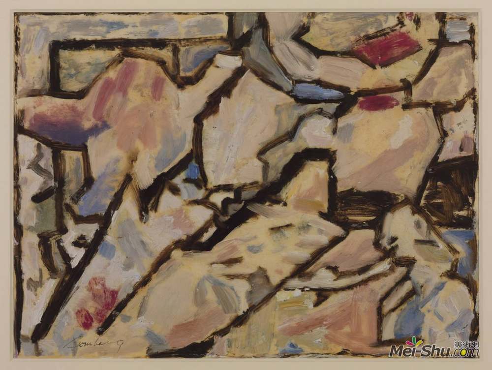 大卫·邦勃格(David Bomberg)高清作品《富有想象力的作文“帐篷”》