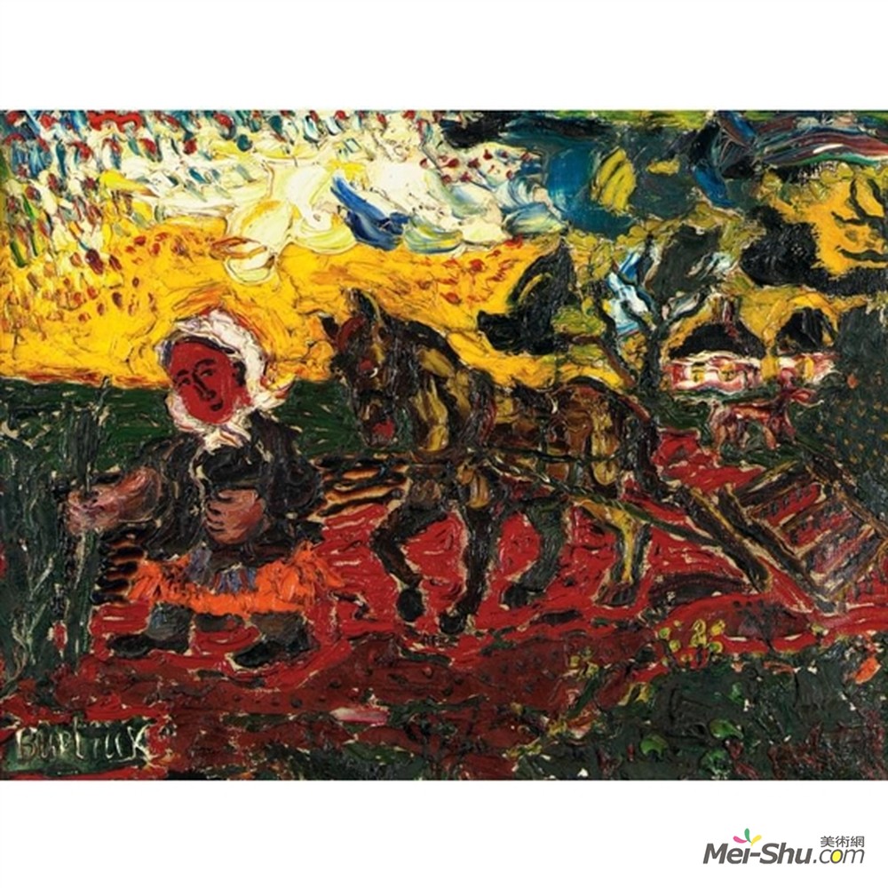 戴维·伯克(David Burliuk)高清作品《幸福耕耘》