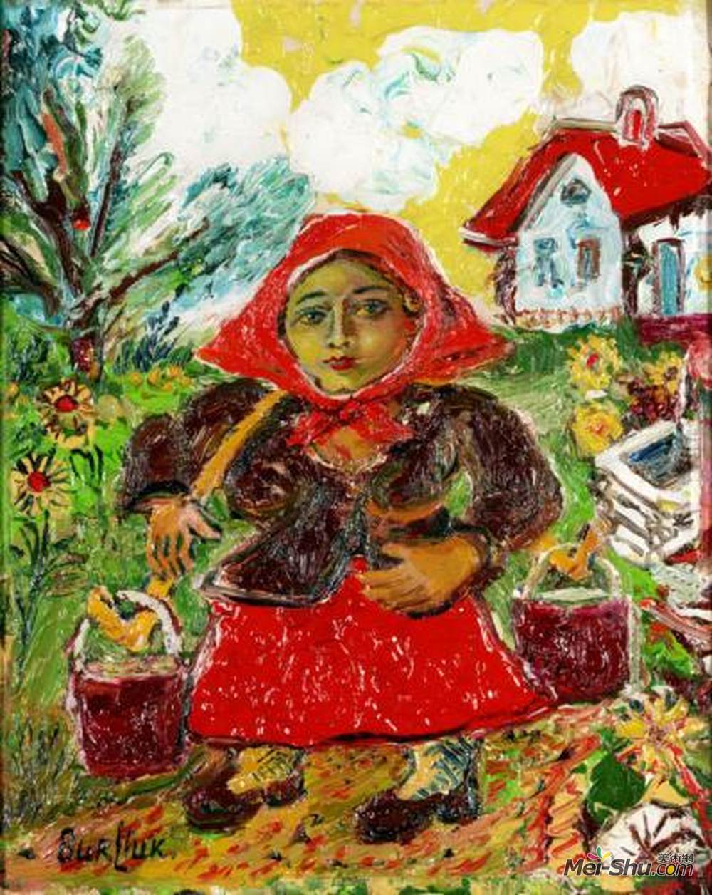 戴维·伯克(David Burliuk)高清作品《牛奶制的》