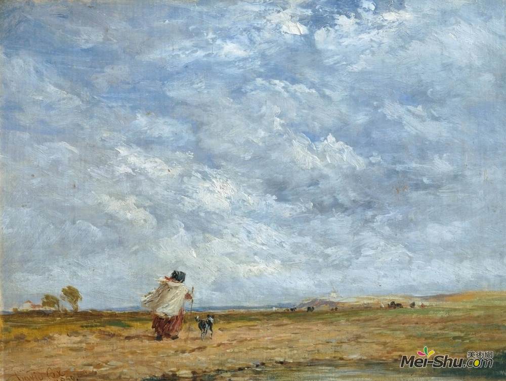 戴维·考克斯(David Cox)高清作品《刮风的一天》