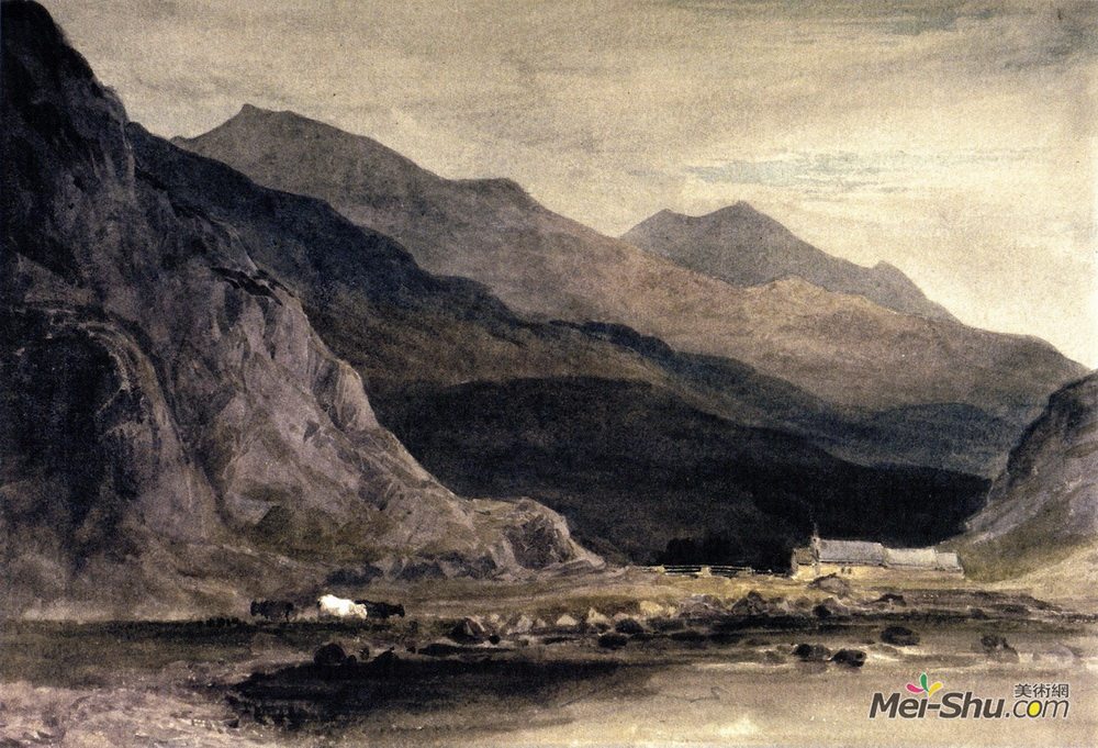 戴维·考克斯(David Cox)高清作品《贝德格勒轧机与桥梁》