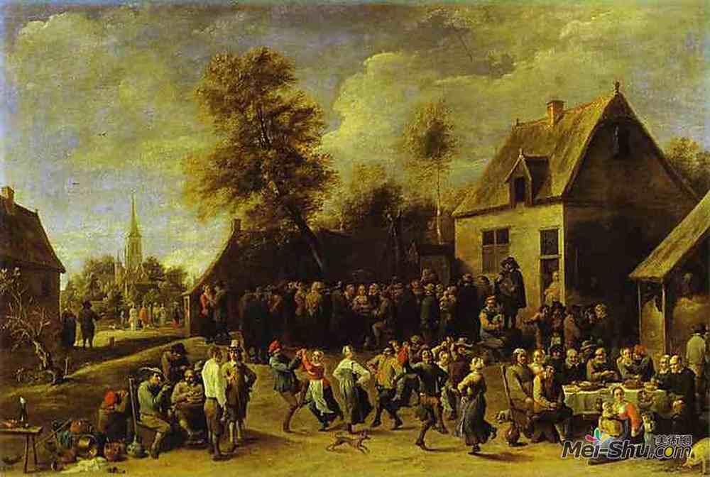 戴维·特尼耶(David Teniers the Younger)高清作品《乡村庆典》