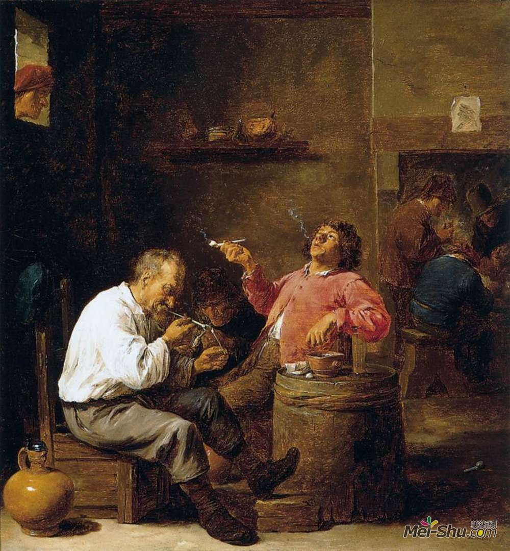 戴维·特尼耶(David Teniers the Younger)高清作品《室内吸烟者》