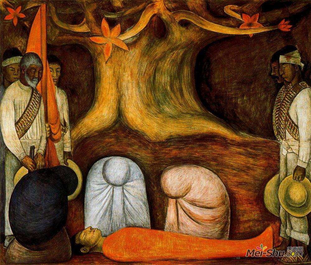 迭戈·里维拉(Diego Rivera)高清作品《革命时代的永生》