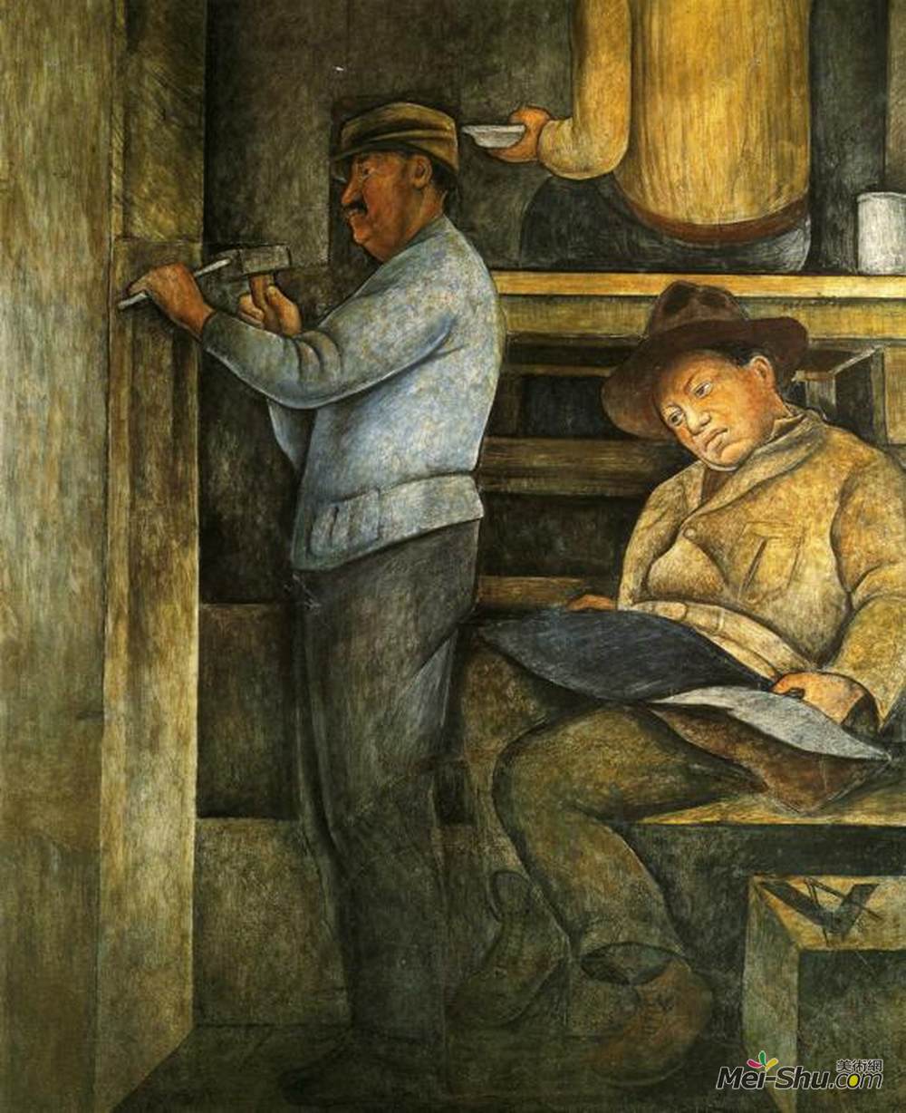 迭戈·里维拉(Diego Rivera)高清作品《画家、雕塑家和建筑师》