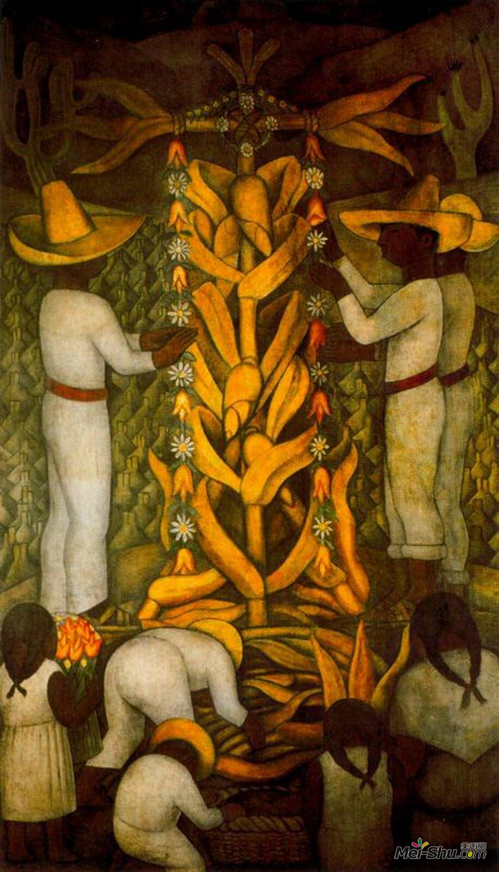 迭戈·里维拉(Diego Rivera)高清作品《玉米节》