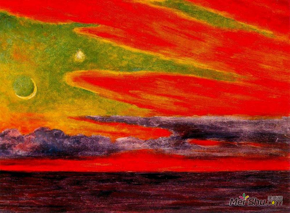 迭戈·里维拉(Diego Rivera)高清作品《阿卡普尔科黄昏黄昏》