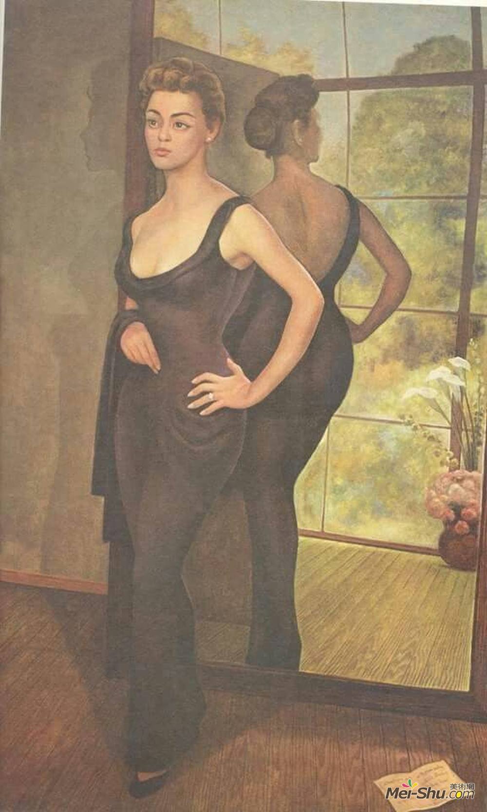 迭戈·里维拉(Diego Rivera)高清作品《比那尔·希尔维亚画像》