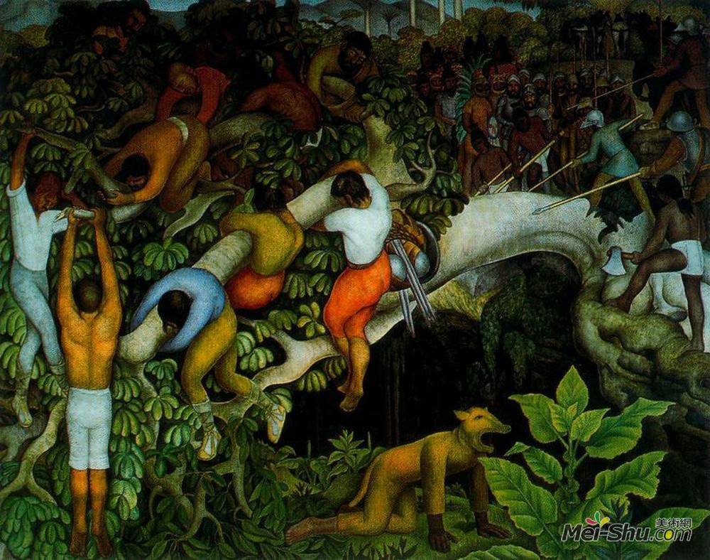 迭戈·里维拉(Diego Rivera)高清作品《进城》