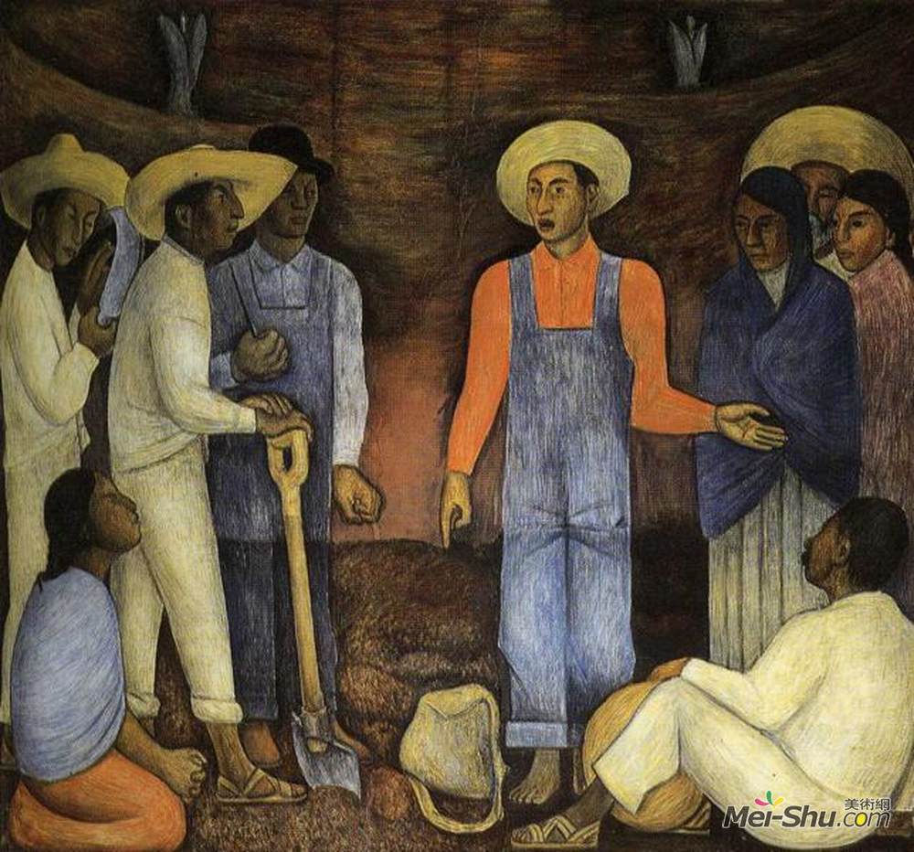 迭戈·里维拉(Diego Rivera)高清作品《土地运动组织》