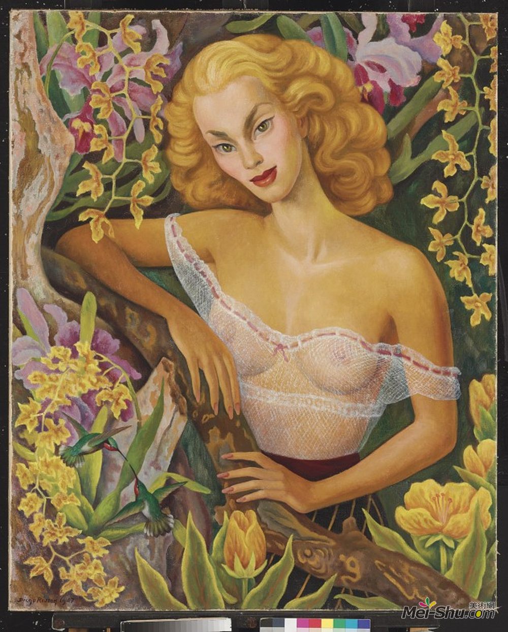 迭戈·里维拉(Diego Rivera)高清作品《琳达·克里斯汀画像》