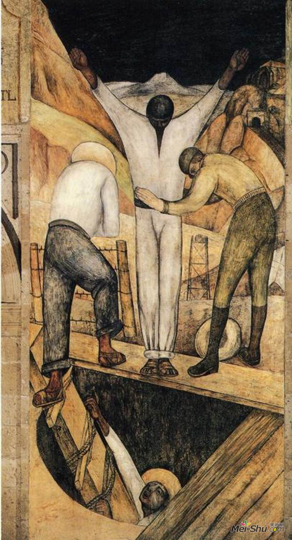 迭戈·里维拉(Diego Rivera)高清作品《退出矿井》