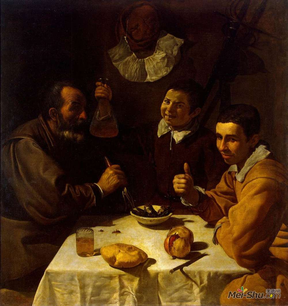 迭戈·德·席尔瓦·委拉斯开兹(Diego Velazquez)高清作品《早餐》