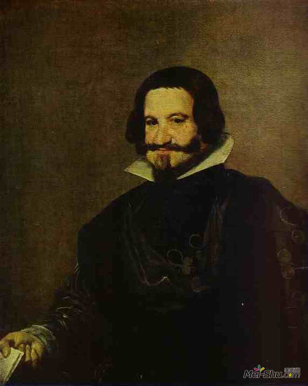 迭戈·德·席尔瓦·委拉斯开兹(Diego Velazquez)高清作品《卡斯帕德古兹曼的肖像，奥利瓦雷斯伯爵，总理》