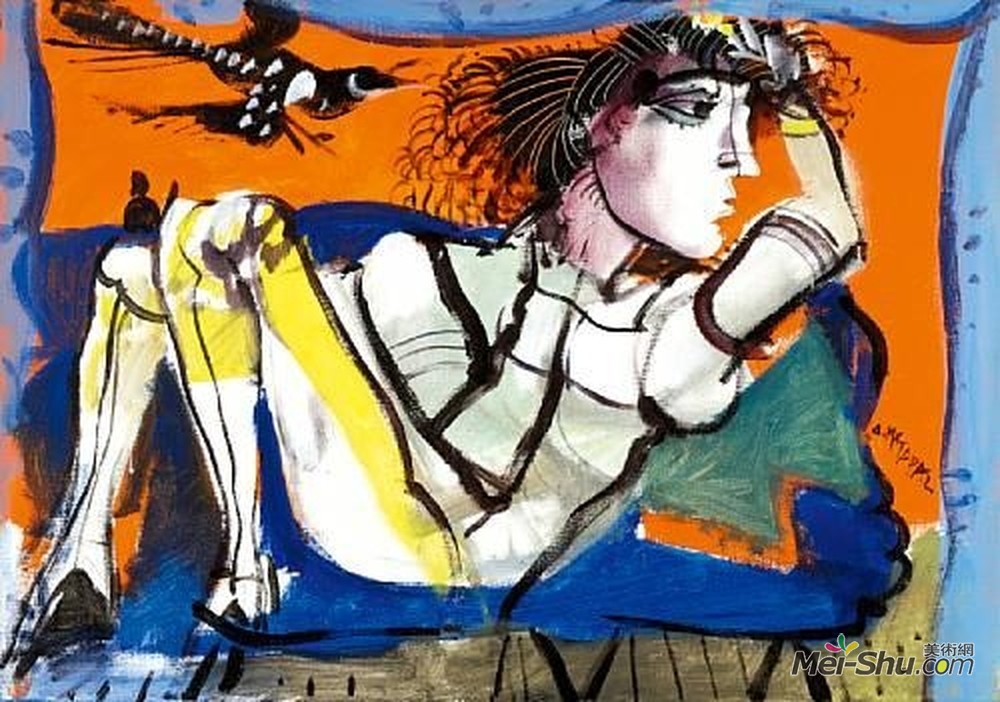 狄米特里斯·迈塔纳斯(Dimitris Mytaras)高清作品《躺卧的女孩》