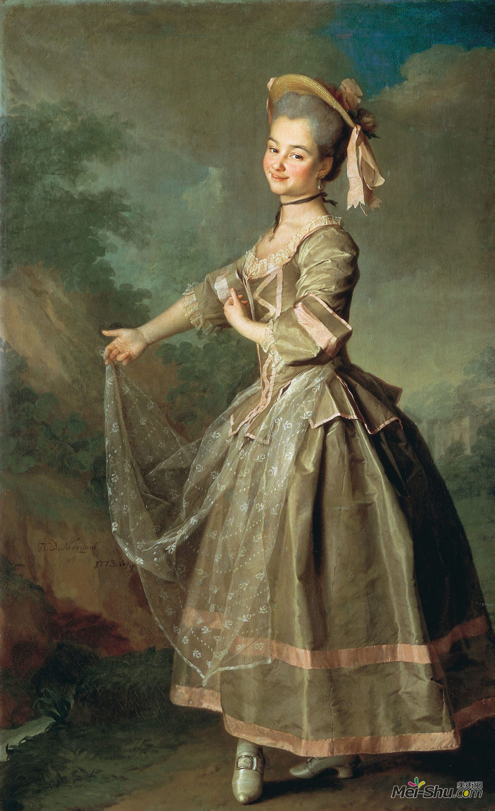 德米特里莱维茨基(Dmitry Levitzky)高清作品《Portrait of Ekaterina Nelidova》