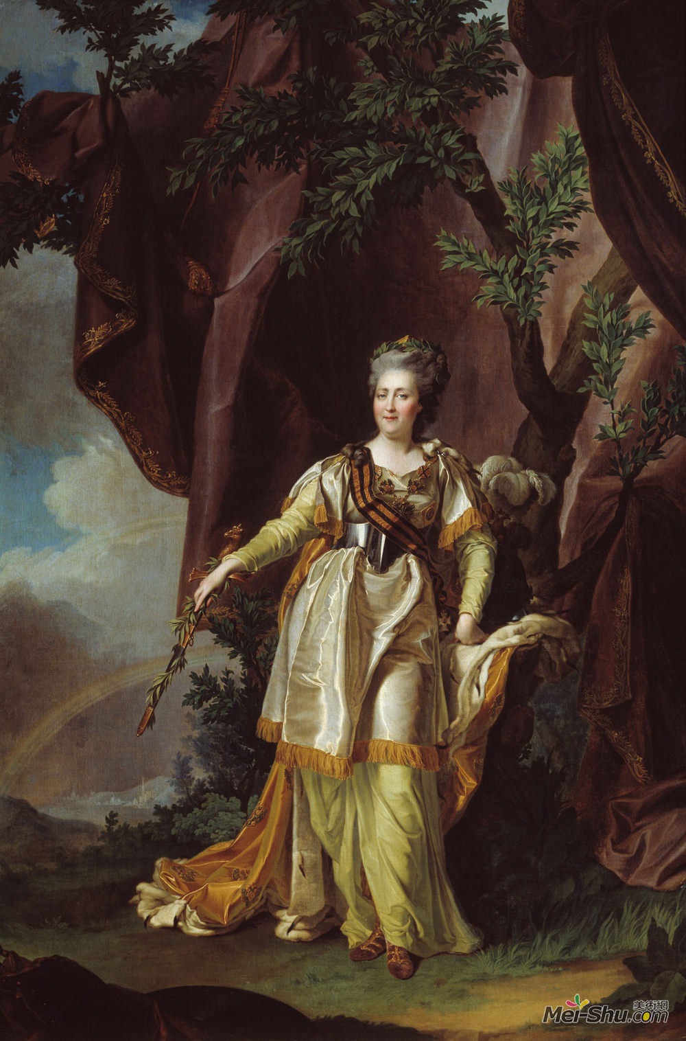 德米特里莱维茨基(Dmitry Levitzky)高清作品《Portrait of Greate russian empress Catherine II》