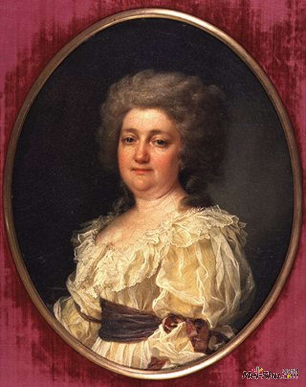 德米特里莱维茨基(Dmitry Levitzky)高清作品《Portrait of N. Y. Levitsky (wife of the artist)》