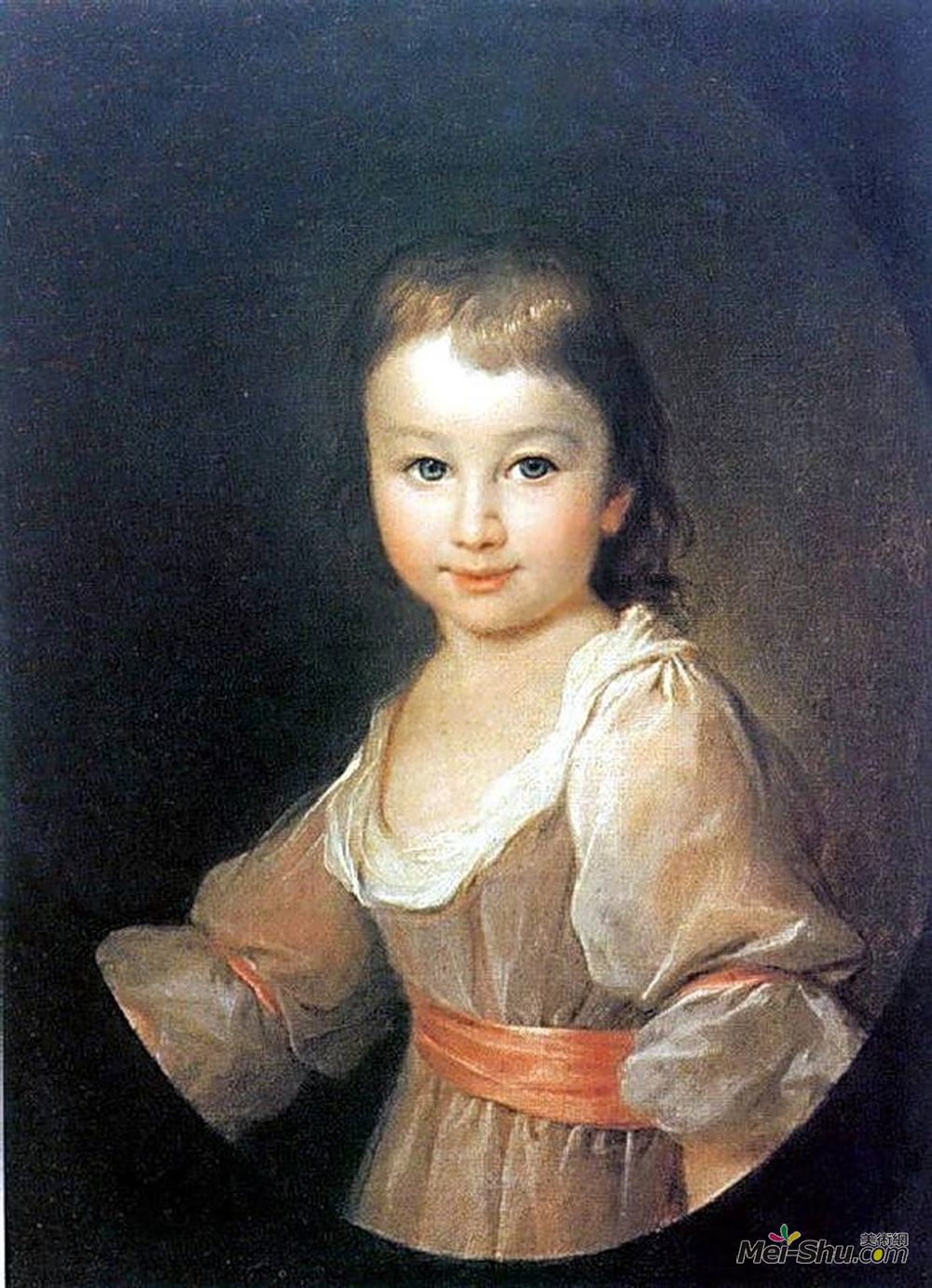 德米特里莱维茨基(Dmitry Levitzky)高清作品《Portrait of Praskovia Vorontsova》