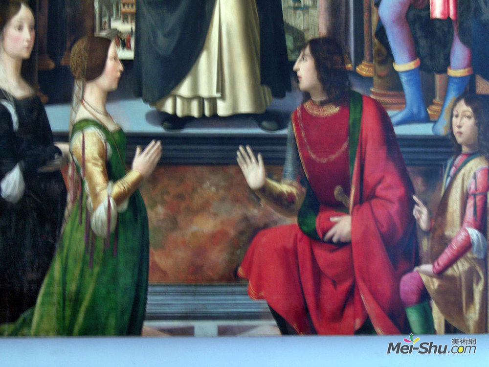 多梅尼科·基兰达约(Domenico Ghirlandaio)高清作品《圣文森特费雷尔的祭坛画》
