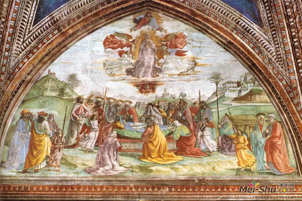 多梅尼科·基兰达约(Domenico Ghirlandaio)高清作品《圣母的死亡和假设》