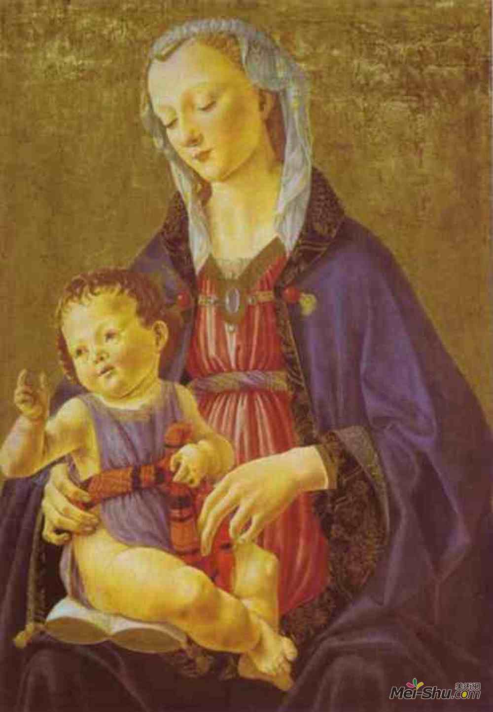 多梅尼科·基兰达约(Domenico Ghirlandaio)高清作品《圣母子》