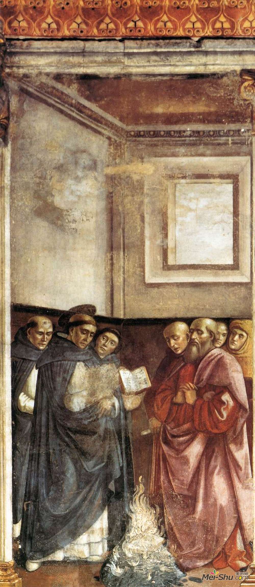 多梅尼科·基兰达约(Domenico Ghirlandaio)高清作品《圣多米尼克燃烧异教作品》