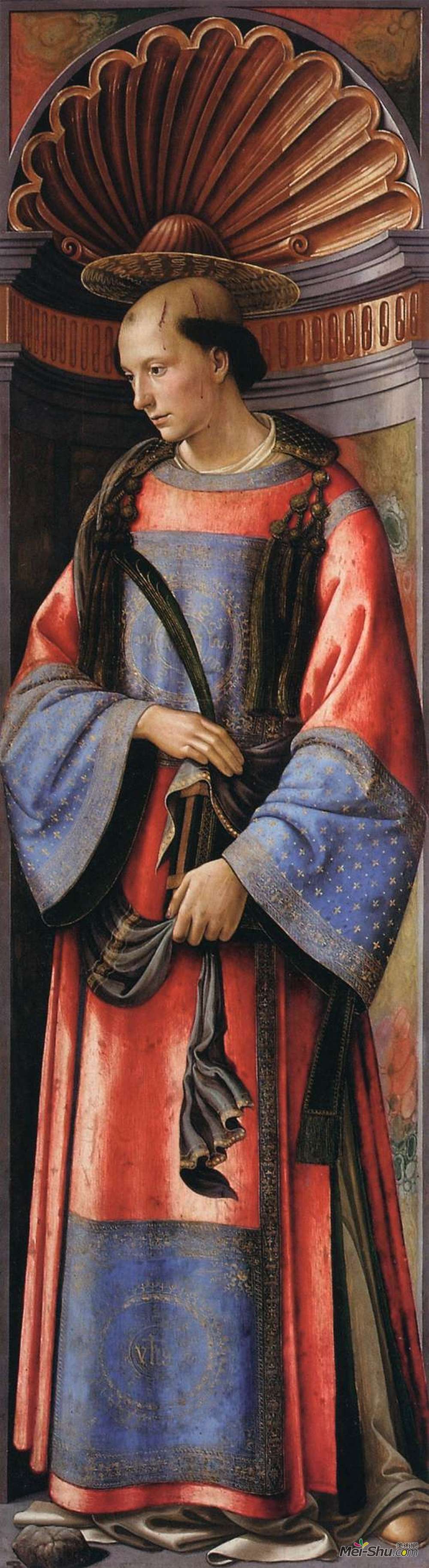 多梅尼科·基兰达约(Domenico Ghirlandaio)高清作品《圣斯蒂芬的殉道者。》