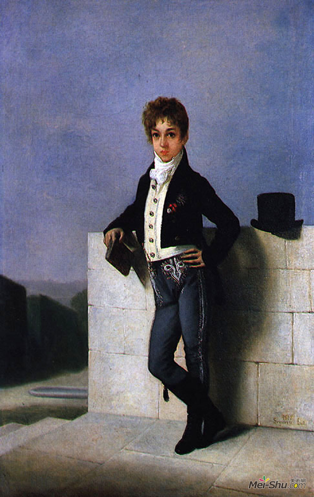 多明戈斯·安东尼奥·德塞凯拉(Domingos Sequeira)高清作品《Retrato de Conde de Farrobo》