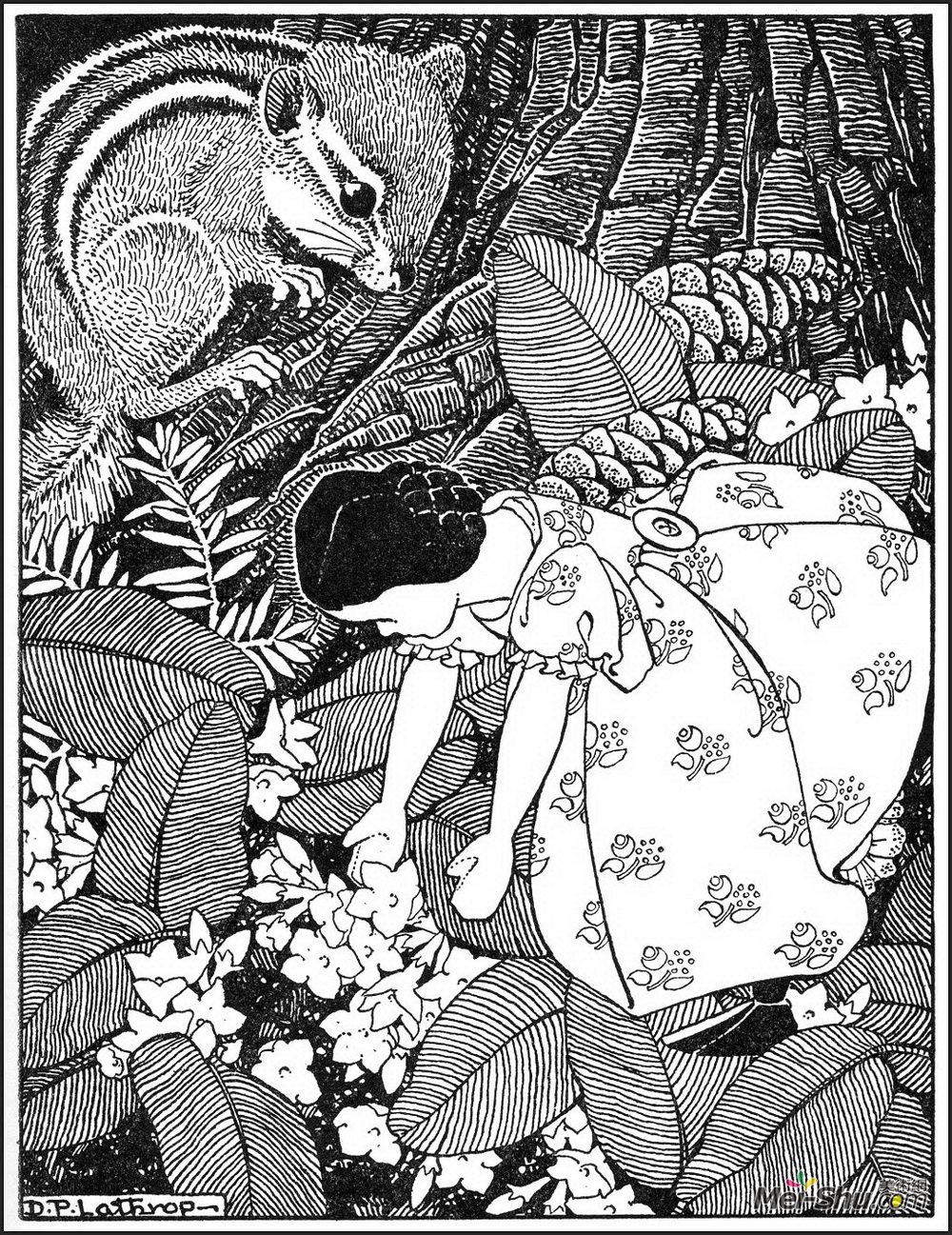 多萝西-拉斯罗普(Dorothy Lathrop)高清作品《Illustration for Hitty》