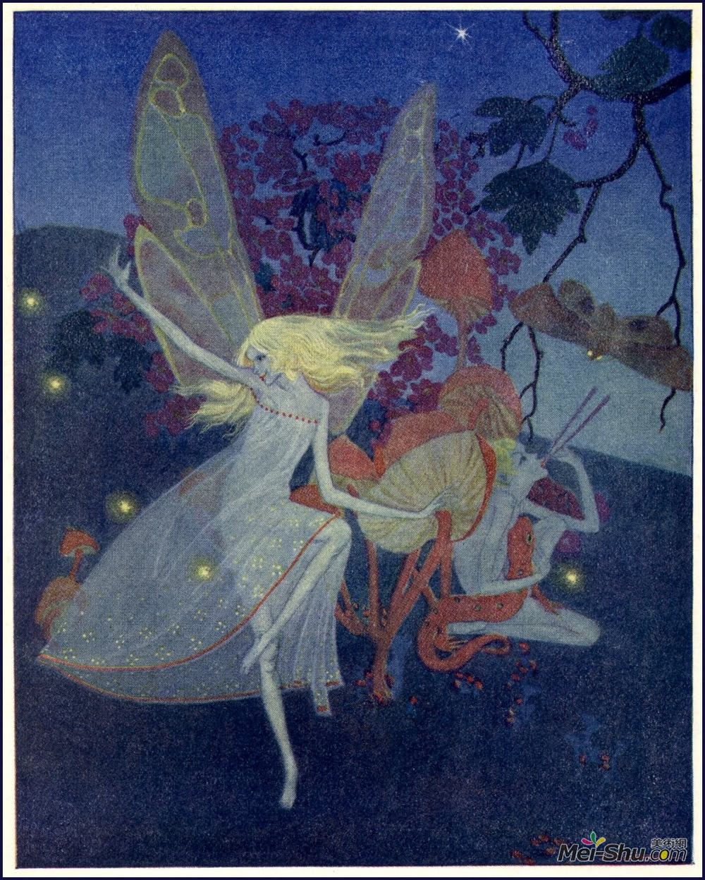 多萝西-拉斯罗普(Dorothy Lathrop)高清作品《Illustration for Down-Adown-Derry》