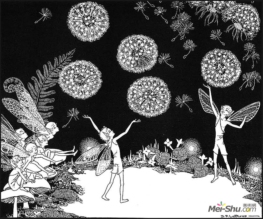 多萝西-拉斯罗普(Dorothy Lathrop)高清作品《仙女马戏团的插图》