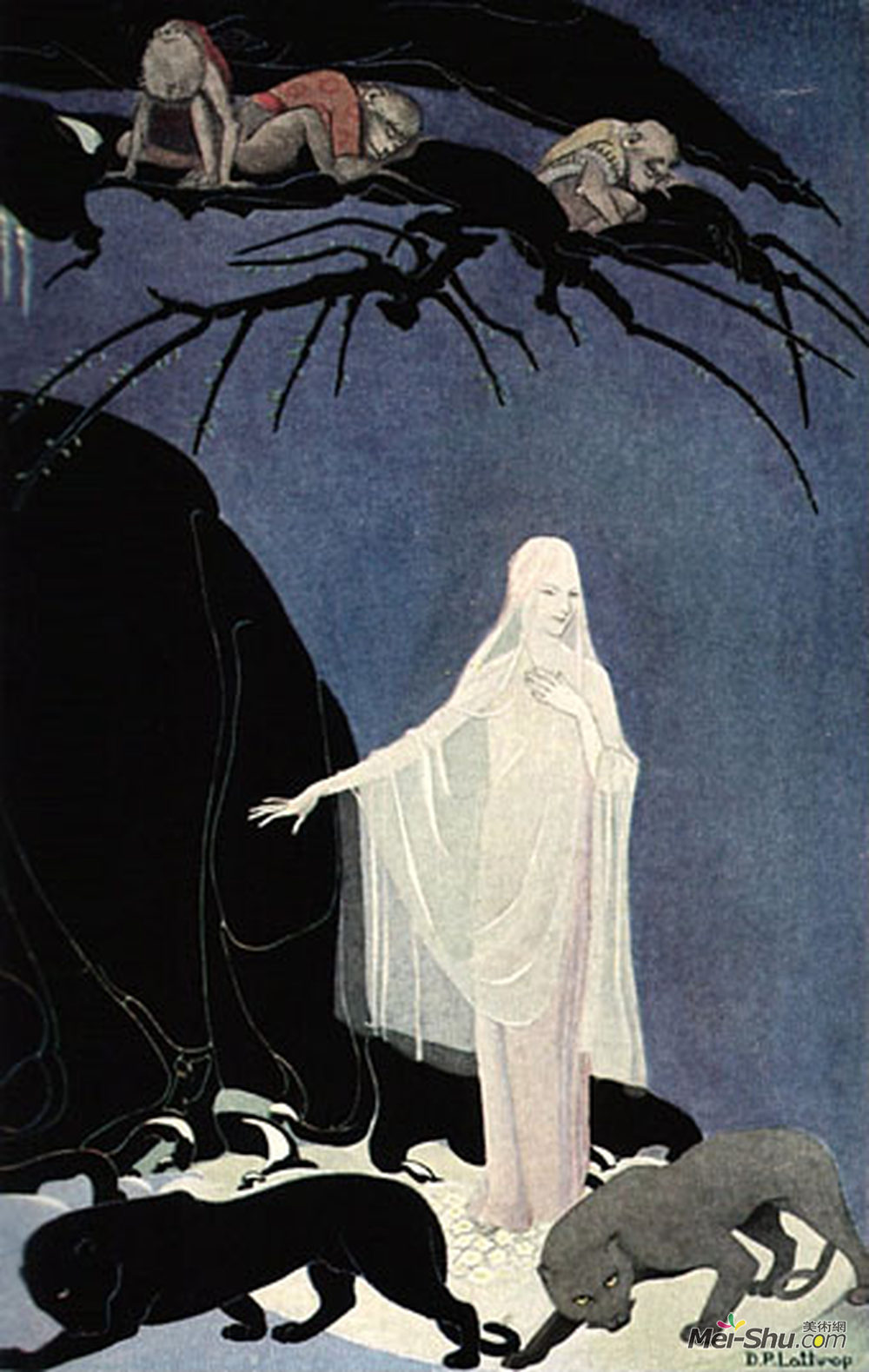 多萝西-拉斯罗普(Dorothy Lathrop)高清作品《Illustration for The Three Mulla-mulgars》