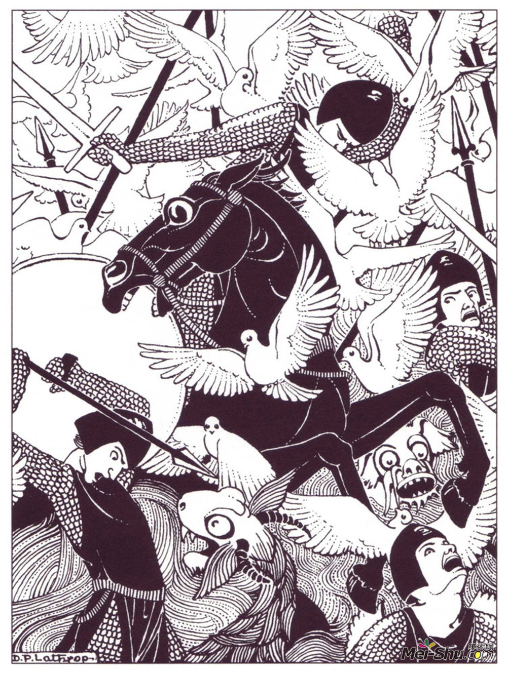 多萝西-拉斯罗普(Dorothy Lathrop)高清作品《illus. for The Princess and Curdie by MacDonald》