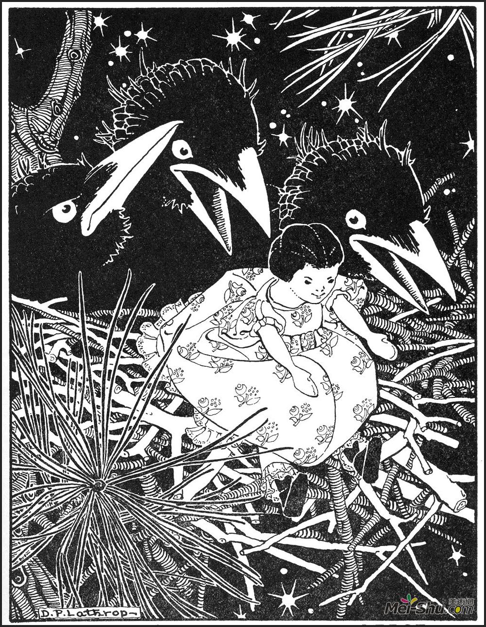 多萝西-拉斯罗普(Dorothy Lathrop)高清作品《Illustration for Hitty》