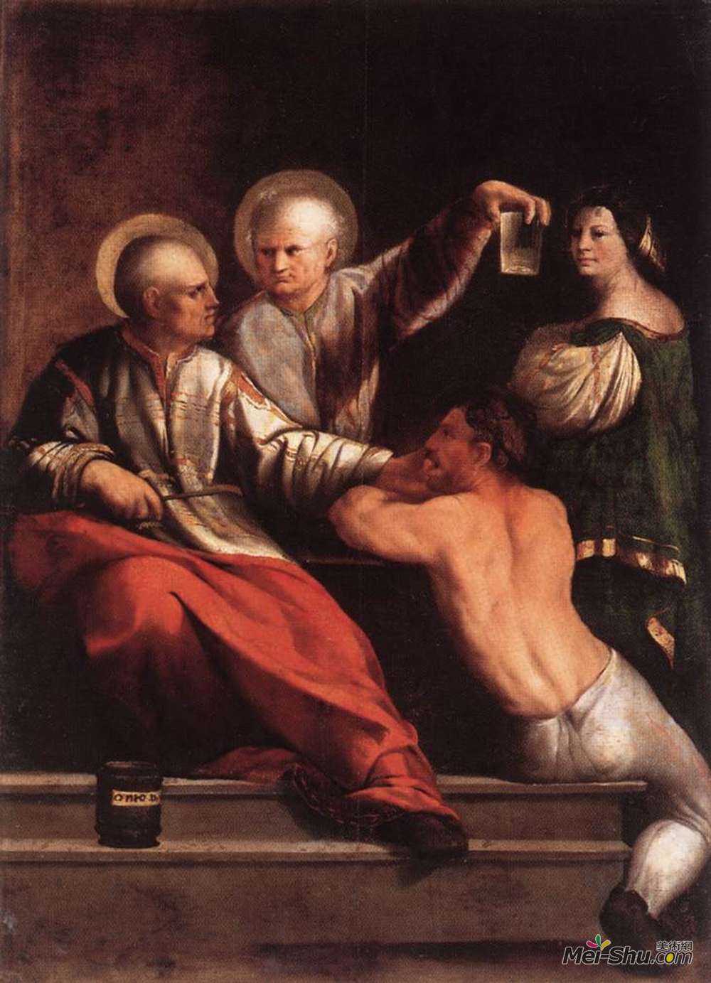 多索·多西(Dosso Dossi)高清作品《圣科斯马斯与圣达米安》