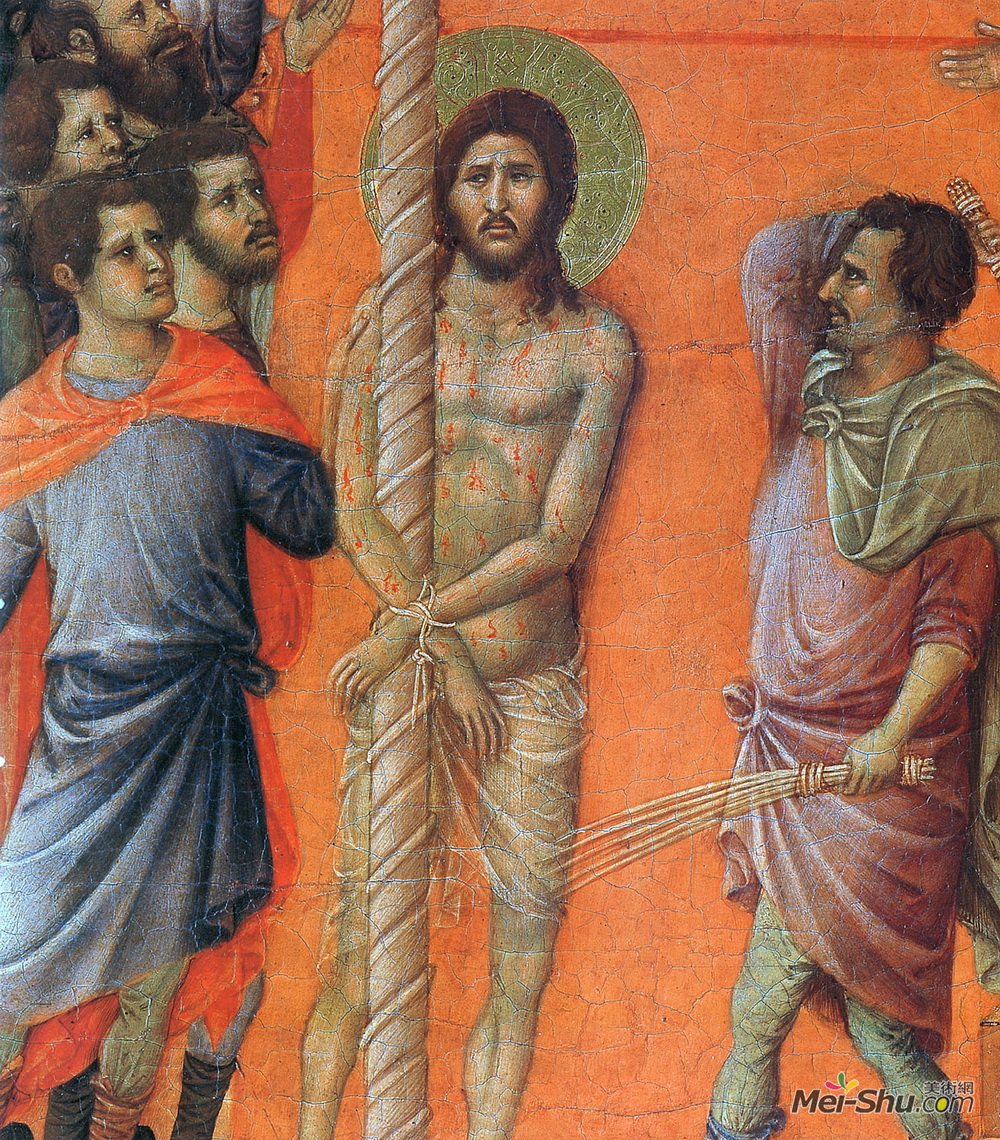 杜乔·迪·博尼塞尼亚(Duccio)高清作品《基督鞭笞（碎片）》