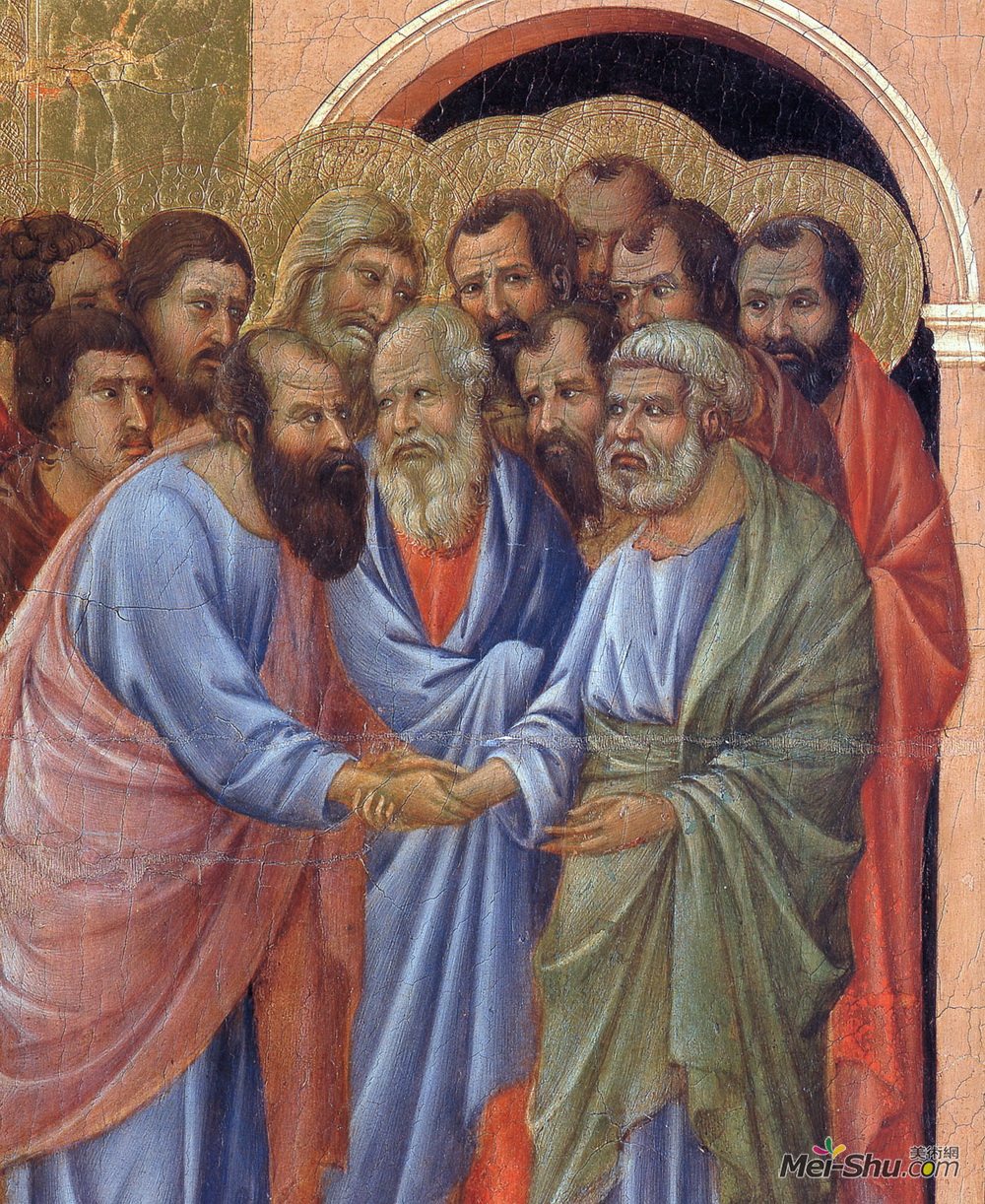 杜乔·迪·博尼塞尼亚(Duccio)高清作品《使徒降临处女（片段）》