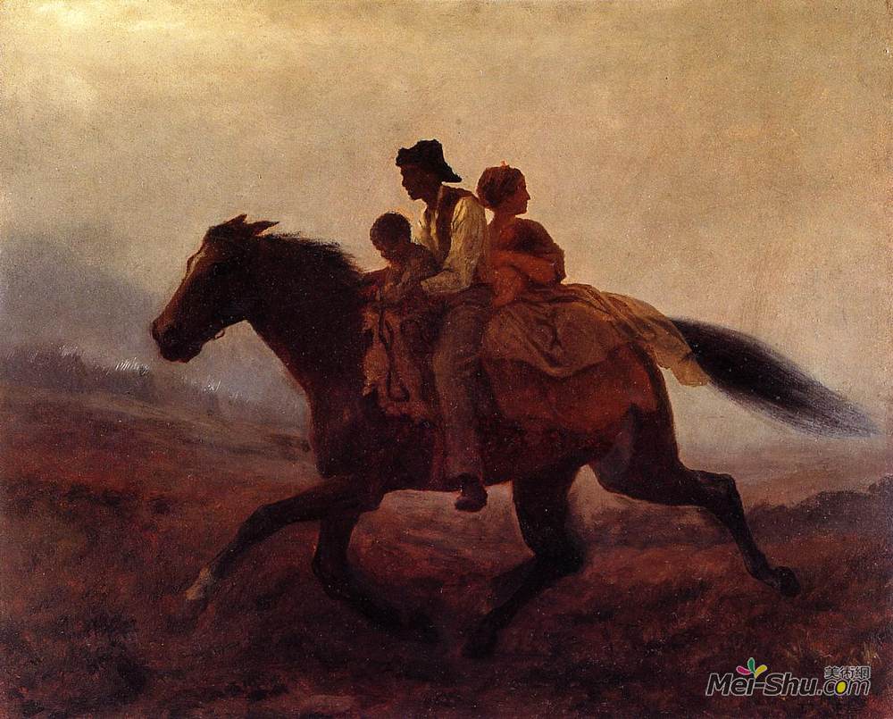 伊斯特曼·约翰逊(Eastman Johnson)高清作品《自由之旅——逃亡奴隶》