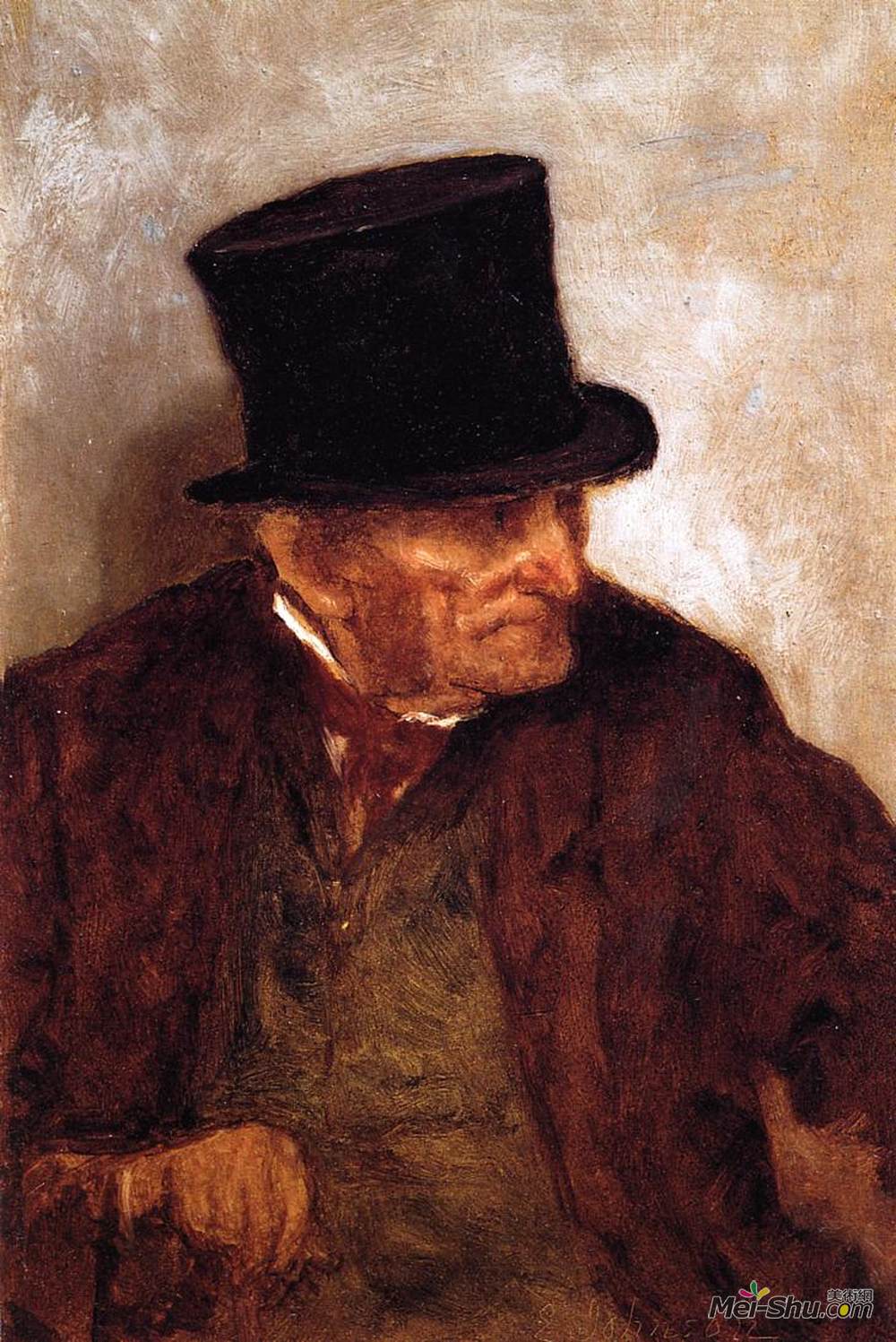 伊斯特曼·约翰逊(Eastman Johnson)高清作品《Captain Nathan H. Manter》
