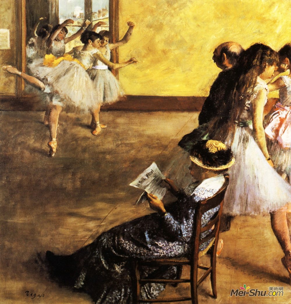 《芭蕾舞班,舞厅》埃德加·德加(edgar degas)高清作品欣赏