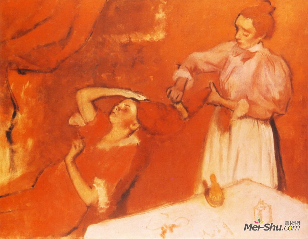 埃德加·德加(Edgar Degas)高清作品《梳理头发》