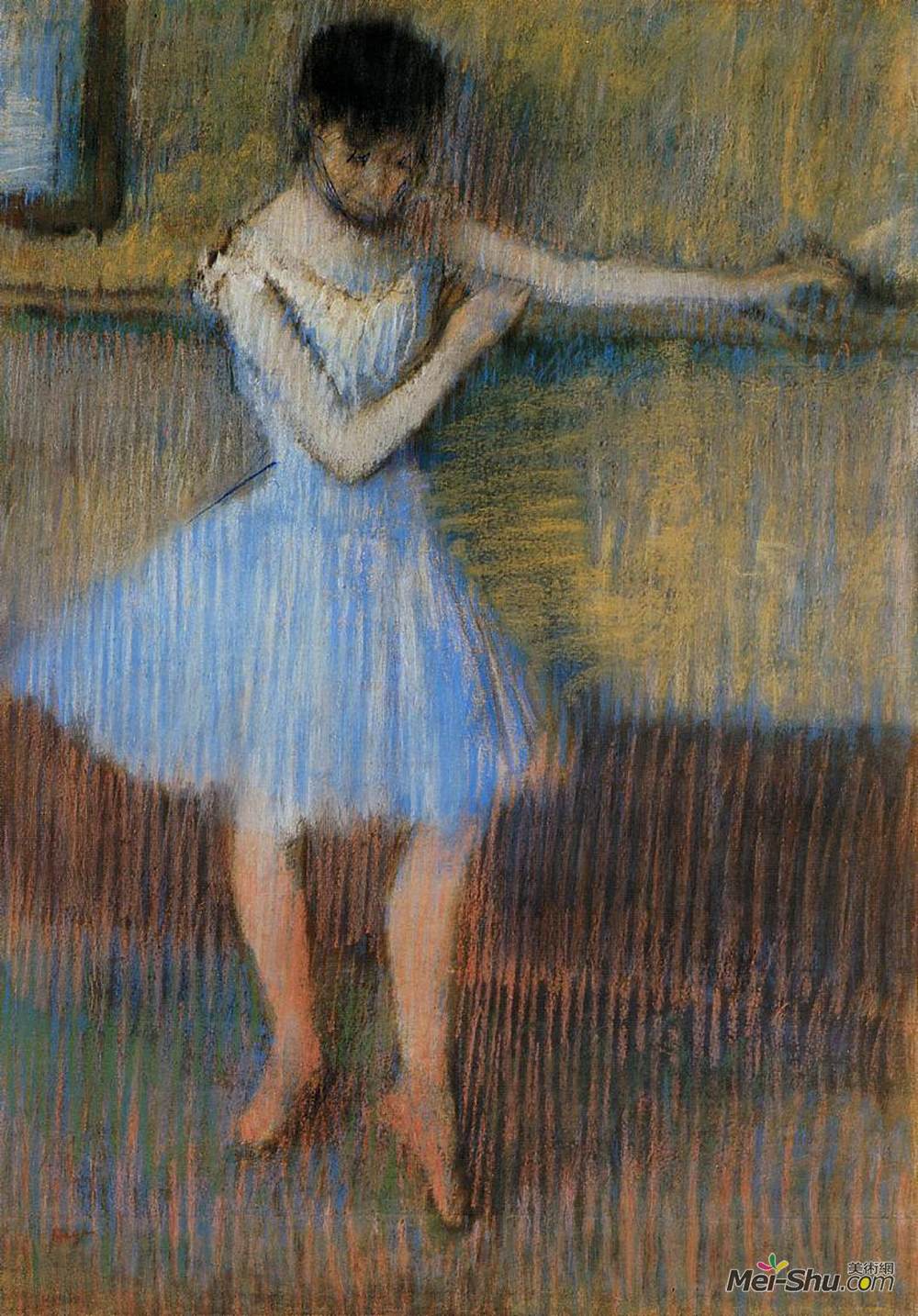 埃德加·德加(Edgar Degas)高清作品《巴雷的蓝色舞者》