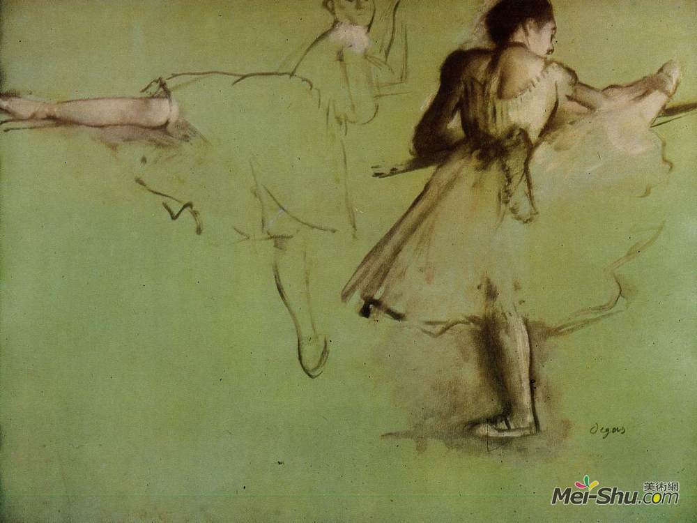 埃德加·德加(Edgar Degas)高清作品《芭蕾舞者（研究）》