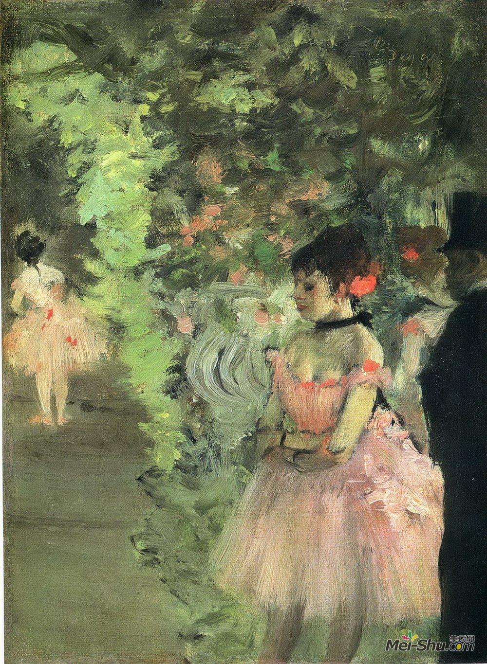 埃德加·德加(Edgar Degas)高清作品《舞者后台》