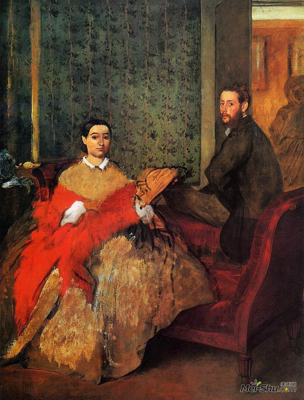 埃德加·德加(Edgar Degas)高清作品《Edmondo and Therese Morbilli》