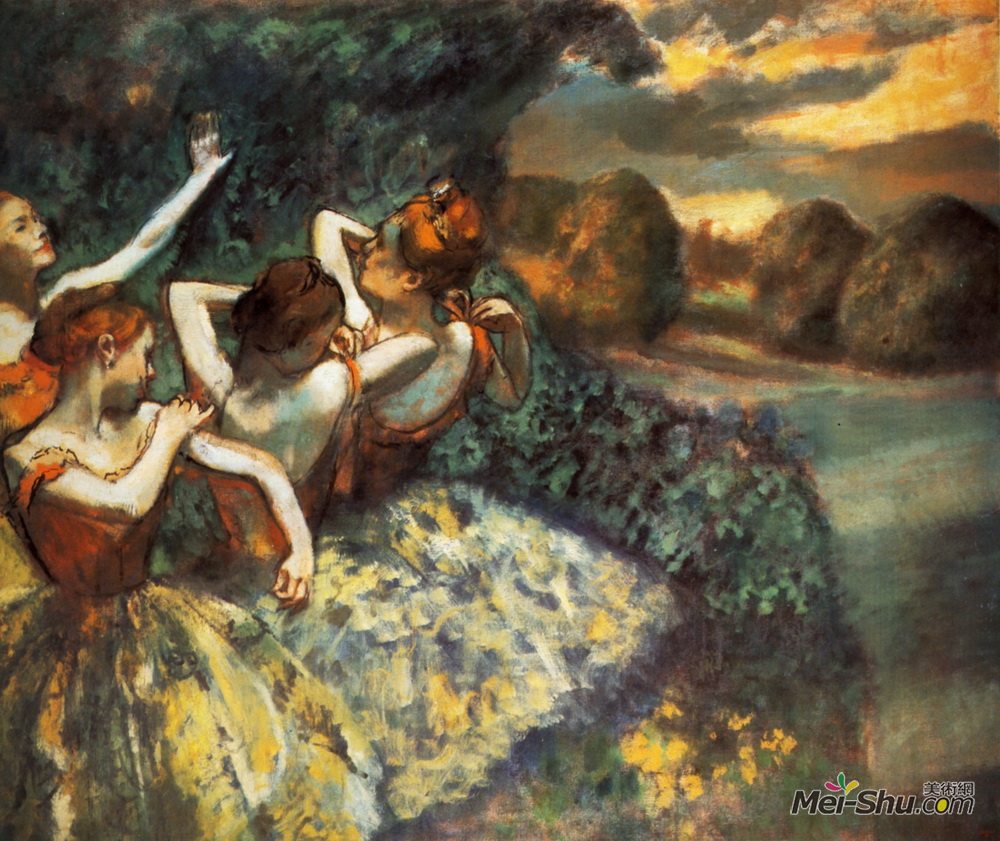 埃德加·德加(Edgar Degas)高清作品《四位舞者》